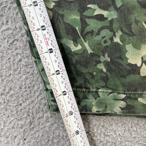 Abercrombie Fitch Mens Chino Shorts Floral Camo Size 34 Green 10" - Picture 7 of 10