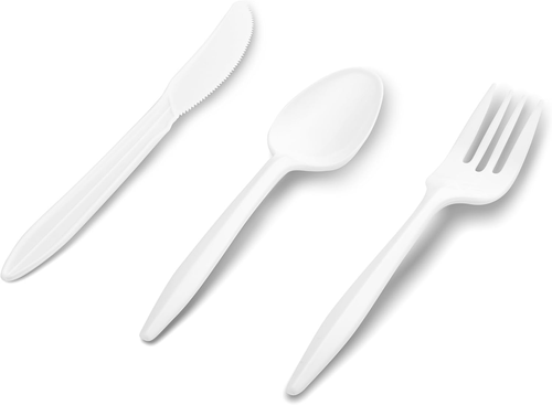 1000 Count White Silverware Set, 334 Plastic Forks, 333 Plastic Spoons, 333  - Bild 7 von 12