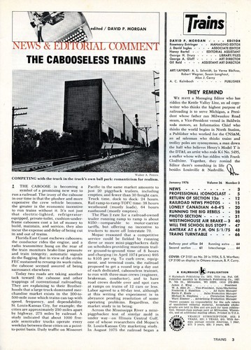 Trains Magazine January 1976 Those Lonely Canadian 4-8-4's - Picture 2 of 2