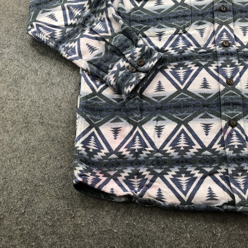 Pendleton Shirt Mens Large Blue White Geometric Abstract Long Sleeve Button Up - Picture 2 of 12