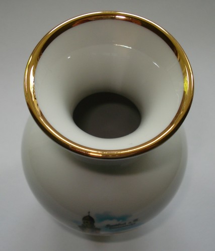 Schedel Bavaria Frankfurt a.M. Paulskirche Vintage Porcelain Vase Gold Trim - Picture 3 of 5