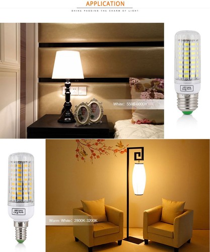 E27 E14 LED Corn Bulb 7W 12W 15W 20W 25W 30W 45W Light 5730 SMD White Lamp 220V - Picture 2 of 28