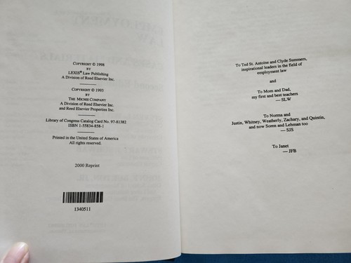 Employment Law : Cases and Materials by Steven L. Willborn Second Edition - Picture 7 of 12