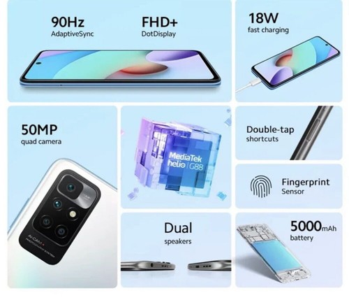 Xiaomi Redmi 10 6GB RAM 128GB ROM 6.5" 50MP Global Unlocked Mobile Phone - Picture 3 of 17