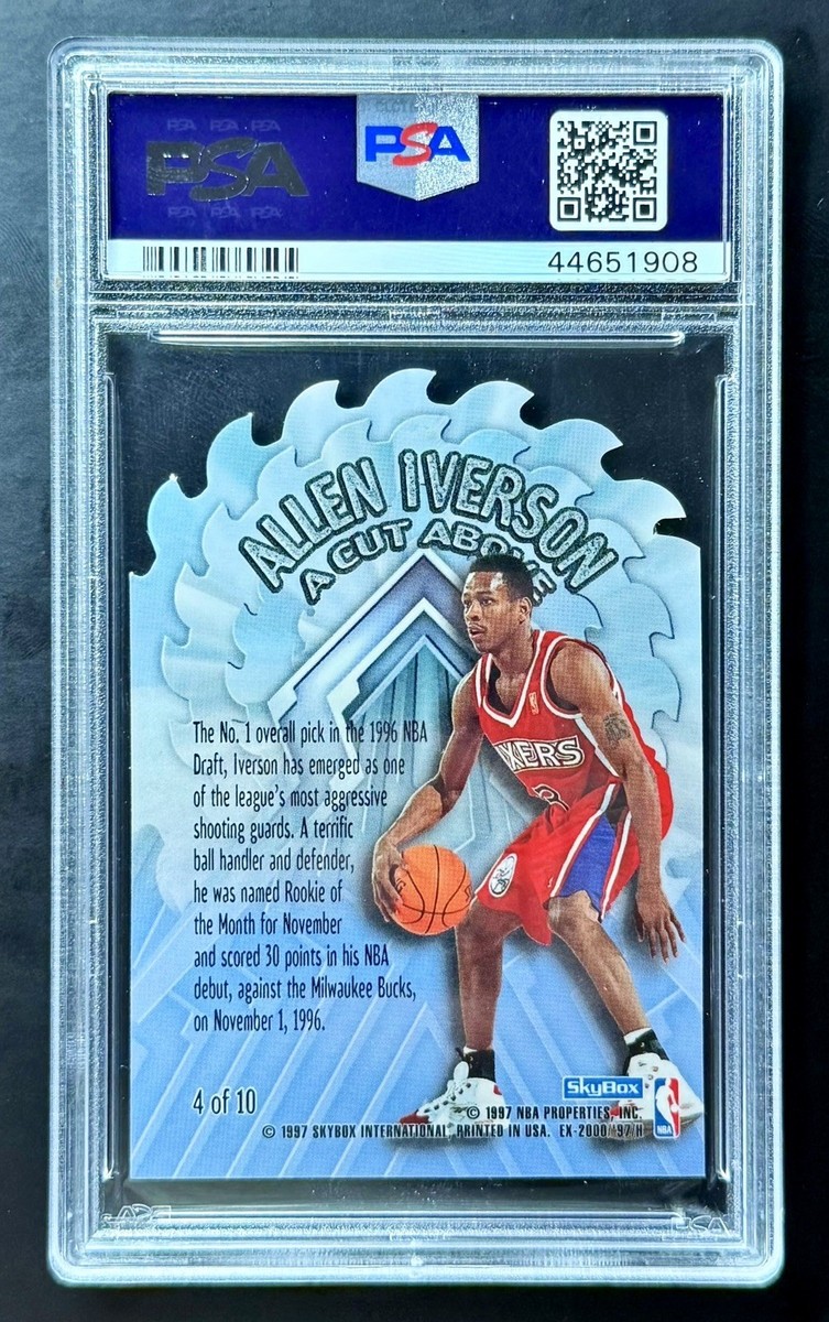 1996-97 SkyBox E-X2000 ALLEN IVERSON #4 A Cut Above Rookie