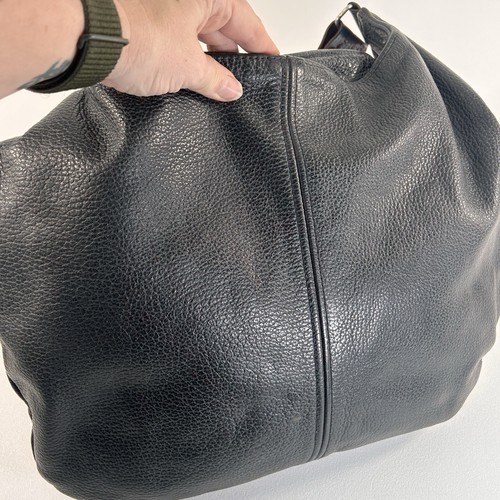 Katie Kalsi Leder Hobo Style Tasche Handtasche Western schwarz breiter Riemen rot/blau - Bild 5 von 14