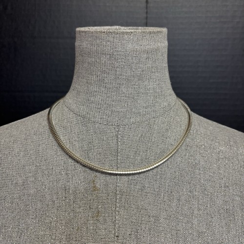 Vintage Milor Italy Sterling Omega Collar 18-inch Necklace #5168 - Picture 5 of 6