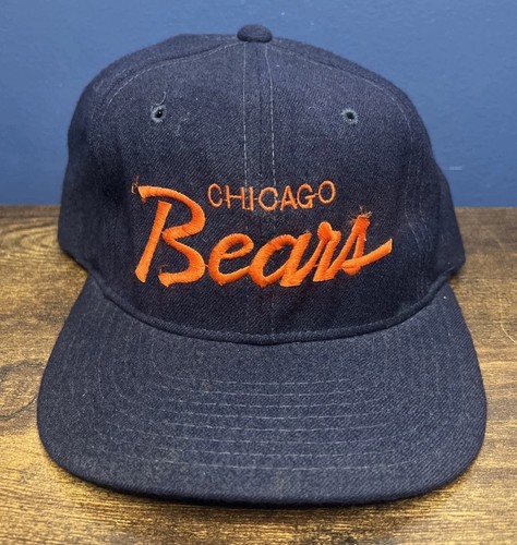 Vintage 90s Sports Specialties Script Chicago Bears Snapback Hat Cap NFL Wool - Bild 1 von 15