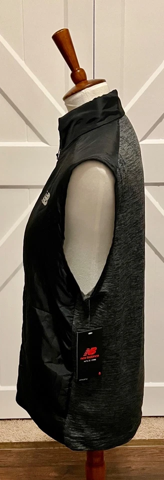 NWT New Balance Impact Grid Black Full Zip Running Vest MV03254 Sz Medium - Image 3 of 4