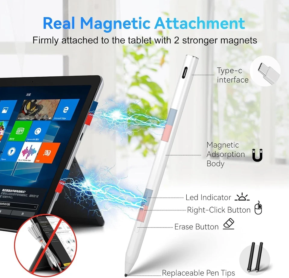 Marcador Plus de aleación de aluminio para Remarkable Pro con rechazo de palma y borrador Foto 4 de 4