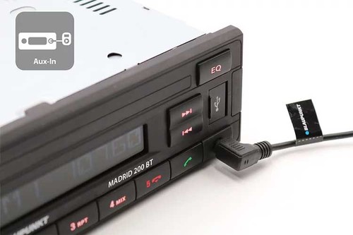 Blaupunkt USB AUX Bluetooth MP3 Autoradio für Smart ForTwo 450 grau ohne Metalls - Bild 7 von 10