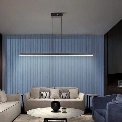 Lineare Pendelleuchte Dimmbar LED Kücheninsel Leuchte 41,73" Schwarz M... - Bild 5 von 6