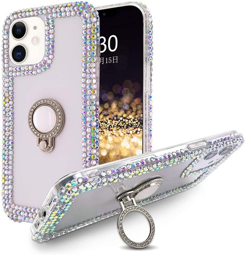 3D Bling Diamonds Case Rhinestones Crystals Sparkly Pearls Phone Case for Women - 第 13/13 張圖片
