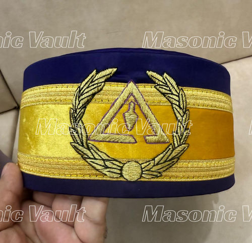 Masonic Royal & Select Master Hand Embroidered Crown With Case All Sizes Availab - Picture 3 of 5