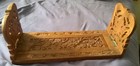 VINTAGE HAND CARVED BOOK SLIDE.