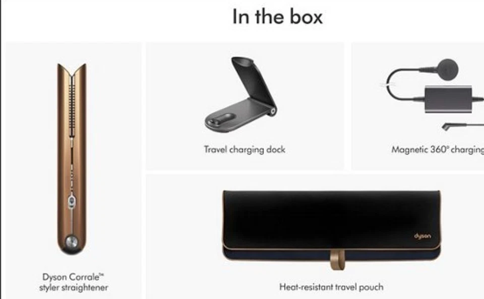 Dyson Corrale Hair Styler Straightener Cord Free Copper/Nickel Sealed - Image 4 of 4