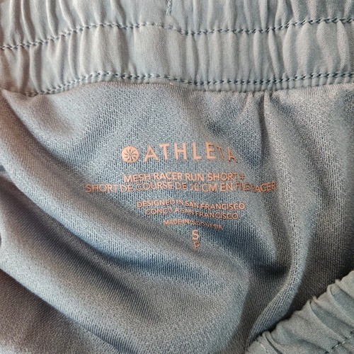 Pantalones Cortos de Correr Athleta Mesh Racer 4" Entrepierna Verde Azulado Pequeños - Imagen 5 de 7