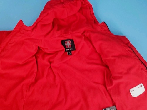 Swiss Tech Winter Coat Sz 6 Insulated Red Hooded Zipped Outdoors - Picture 5 of 11