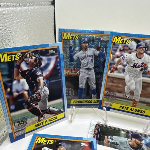 2025 Topps Series 1 - Mets Lot - 9 Cards -Alonso, Lindor, Piazza - Picture 2 of 4