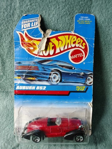 1995 Hot Wheels Auburn 852 #215 red/black fenders classic prewar roadster - Bild 2 von 4