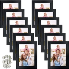 12 Pack 3.5X5 Picture Frame Black, Multiple 3.5 X 5 Photo Frames Bulk for Tablet