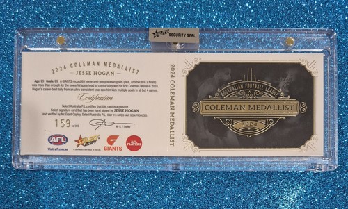 TEAMCOACH 2024, JESSE HOGAN REDEEMED COLEMAN MEDAL PREDICTOR #159/315 - Picture 2 of 4