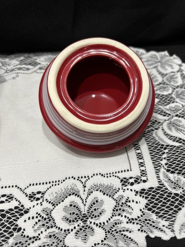 Rae Dunn “MERRY CHRISTMAS” Glossy Red Chubby Canister 9”T X 9”W - Picture 3 of 8