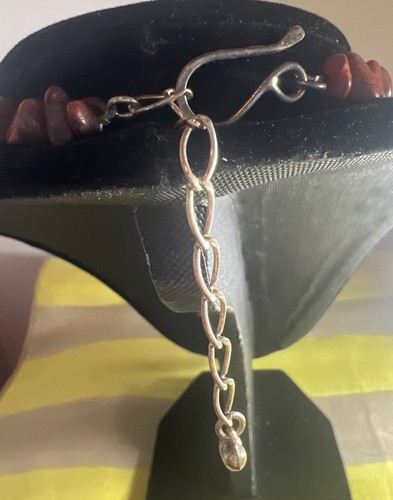 Jay King 925 Sterling Freeform Red Rhodolite Beaded Necklace 17”-20” FREE SHIP - Picture 6 of 9