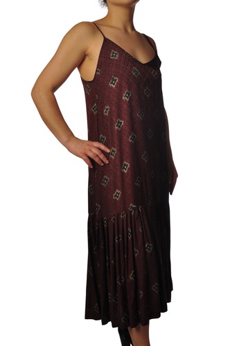 Abito Sottoveste in Fantasia for Woman Ottod'ame Cut it 44 Color Marrón - Imagen 2 de 8