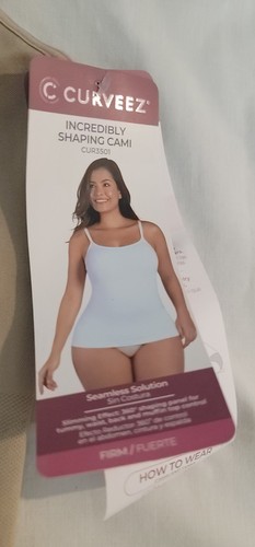 Curveez Womens Sz L Incredibly Shaping Cami Nude CUR3501 Shaping Slimming Firm - Picture 5 of 13