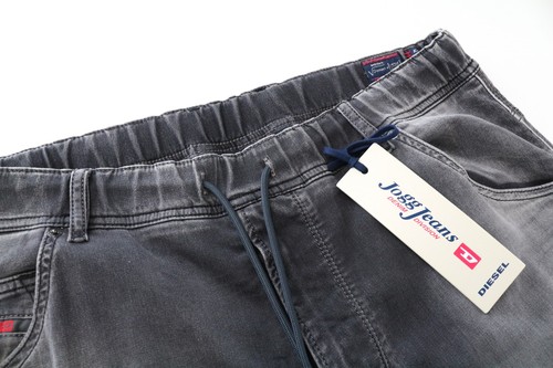 Diesel Krooley-NE 0855B W38 Herren Grau Sweat Jogg Jeans Slim Carrot Zip Melange - Bild 4 von 8