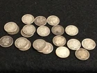 Mixed Date Lot of 21 U.S. Barber Silver Dimes F-F+