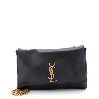 Saint Laurent Classic Monogram Reversible Shoulder Bag Suede and Leather Medium