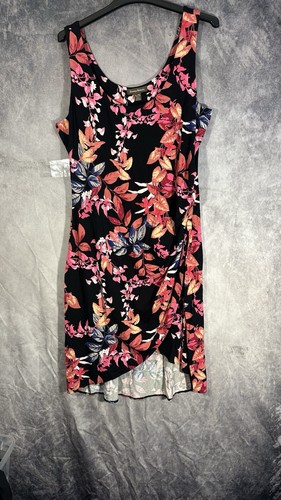 Tommy Bahama Draped Jersey Dress Sleeevless Floral All Over Print XL Soft