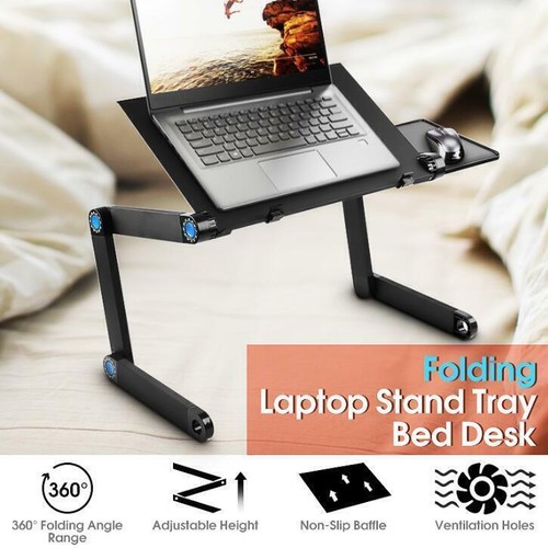 DIY Angle Adjustable Notebook laptop Desk Aluminum Table Stand Bed Mouse Tray - Afbeelding 1 van 6