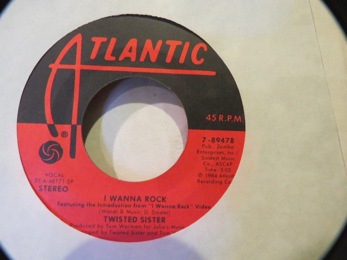 25+ Twisted Sister Single 45 RPM Speed Vinyl Records for sale