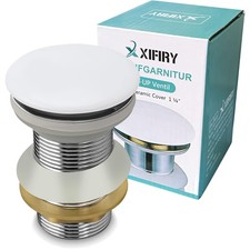 Pop-Up-Ablaufgarnitur Waschbecken Keramik ohne Überlauf Weiß günstig