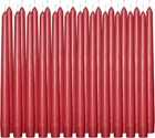 24 Pack Red 10-Inch Taper Candles, Unscented & Smokeless 24 Pack, 