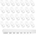 150PCS White Plastic Curtain Track Gliders - Effortless Gliding Ceiling Rail...
