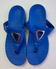 ORTHAHEEL Yara Blue Flip Flops Thong Slip On Sandals Size 9 EU 40 Comfort Vionic