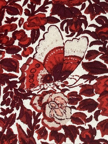 Tory Burch Kyoto Top Tee Size Med Floral Butterfly Long Sleeve Silk Front - Picture 8 of 10