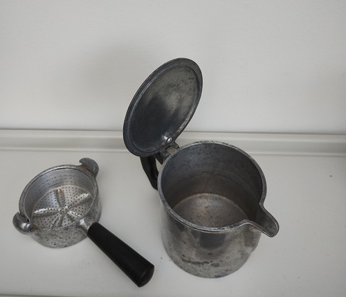 Vintage Stovetop Vesuviana Coffee Maker Brev 415468 Made In Italy - Picture 10 of 15