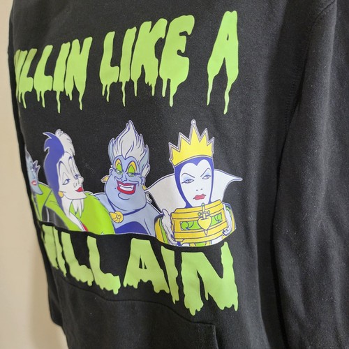 Disney Chillin Like A Villain Hoodie Girl Youth Size Large Long Sleeve Halloween - Picture 4 of 8