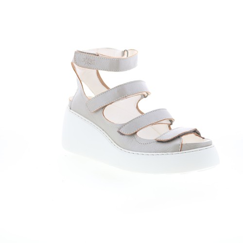 Fly London Drop DROP521FLY-004 Mujer Plateado Cuero Correa Sandalias Zapatos 40 - Imagen 2 de 8