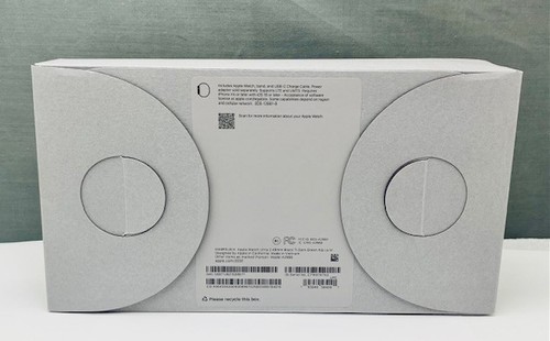 Apple Watch Ultra 2 49mm Black Titanium Case Dark Green Alpine Loop MX4R3LW/A - Picture 5 of 7