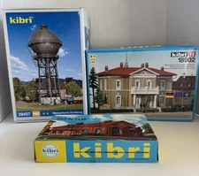 Antique Kibri Models Water Tower Train Station Brick Military Headquarters Build