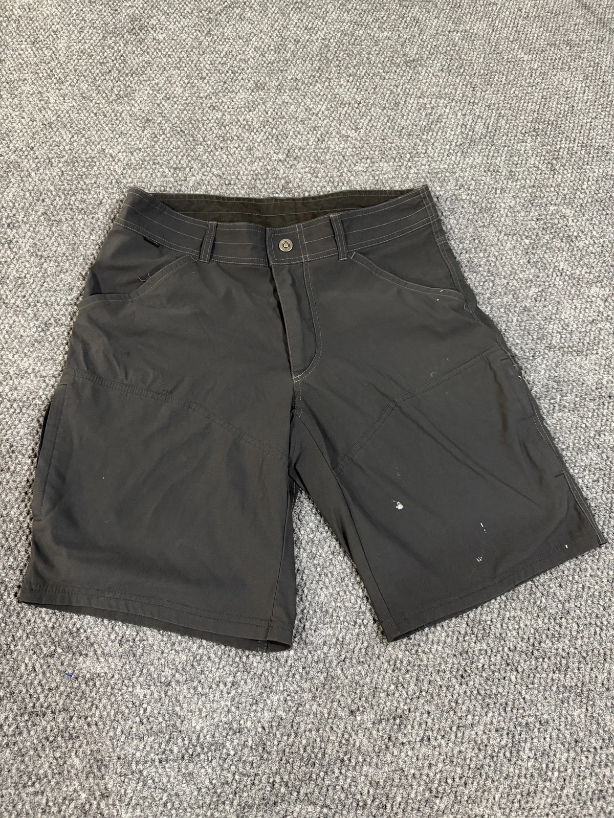 Kuhl Shorts Mens 34 Gray Cargo Nylon Stretch Quick Dry Hiking Outdoor Travel