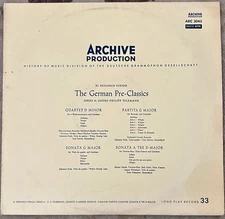 Rare Archive  XI. Research Period: The German Pre-Classics  Archive ARC 3043  