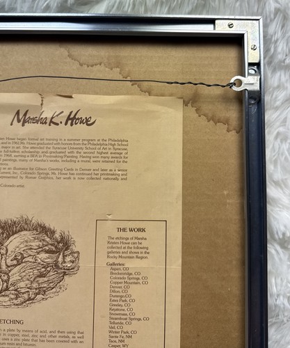 Grabado Marsha K Howe Edición Limitada "Salva Nuestras Ballenas" Numerado Firmado 1980 - Imagen 14 de 15