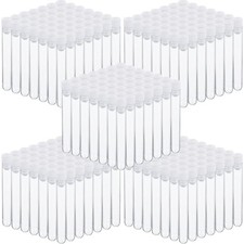 500 Pcs Test Tubes 10 ml Clear Plastic Test Tubes with Caps 16 x 100 mm Small...